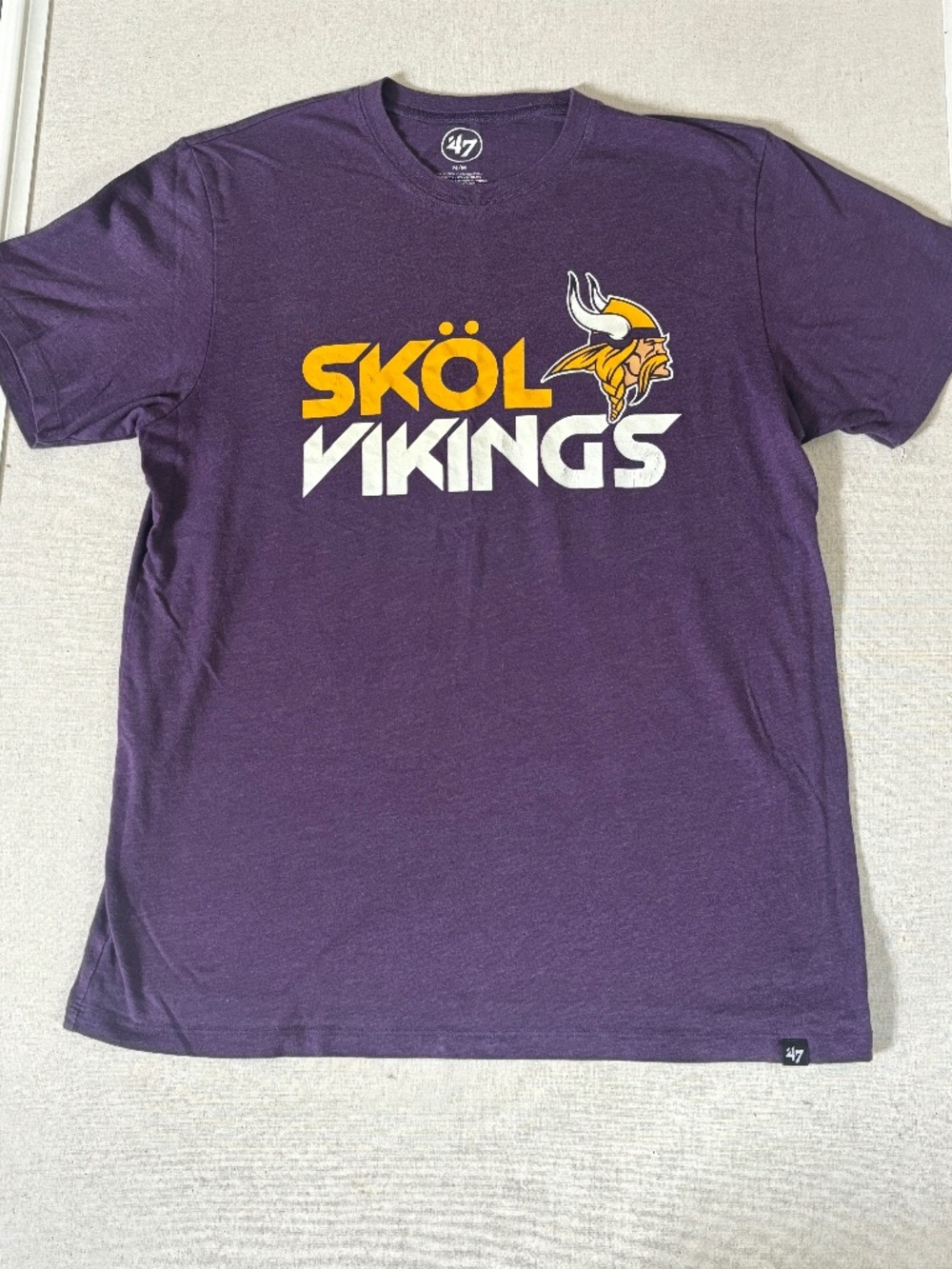 ‘47 Brand ‘Skol Vikings’ Purple T-Shirt Size Medium